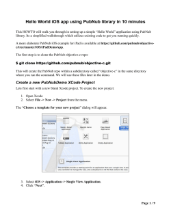 Hello World iOS app using PubNub library in 10 minutes