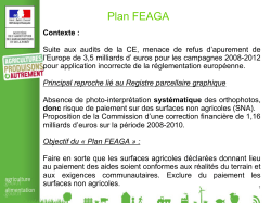 Objectif du « Plan FEAGA