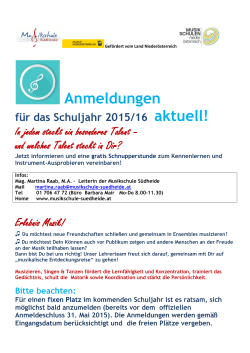 Informationsblatt - Musikschule Südheide