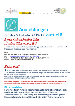 Informationsblatt - Musikschule S&uuml;dheide