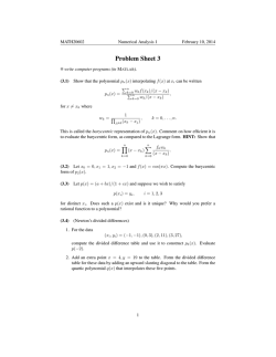 Problem Sheet 3