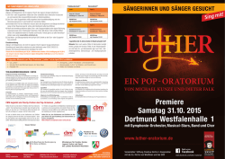 Jetzt die Chorausschreibung herunterladen! - Pop