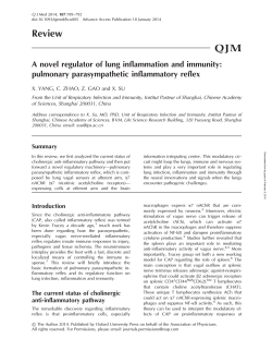 A novel regulator of lung inflammation and immunity: pulmonary