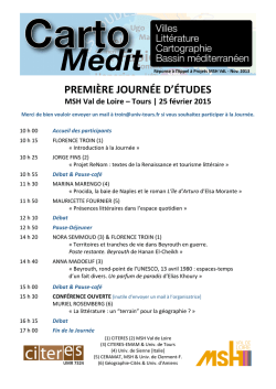Journ&eacute;e d`&eacute;tudes CARTOMEDIT du 25 f&eacute;vrier 2015