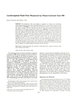 Cerebrospinal Fluid Flow Measured by Phase