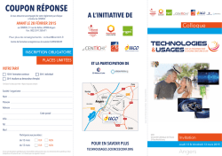 Fiche inscription &agrave; &eacute;diter - Technologies et Usages pour un