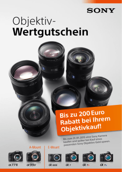 Informationen zur Sony Objektiv-Gutschein Aktion