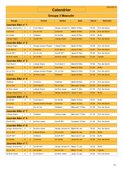 Calendrier - Volleycorpo.com