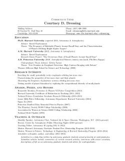 CV (PDF) - Harvard-Smithsonian Center for Astrophysics