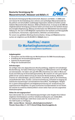Kauffrau/-mann für Marketingkommunikation - DWA