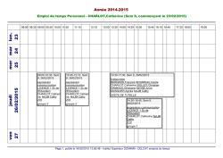 Ouvrir l`emploi du temps PDF