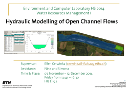 Hydraulic Modelling of Open Channel Flows