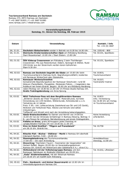 Veranstaltungskalender - Ramsau
