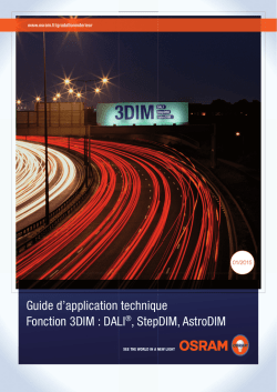 Guide d`application technique Fonction 3DIM : DALI