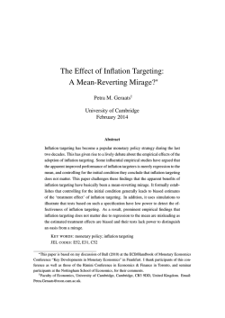 The Effect of Inflation Targeting: A Mean