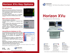 Horizon XVu Hemodynamic Monitoring
