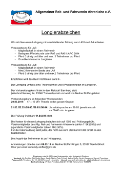 Longierabzeichen 2015 - Allgemeiner Reit