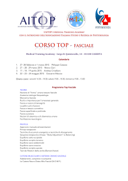 Corso TOP Fasciale - CASERTA - Associazione Italiana Studio e