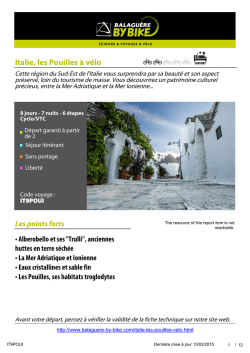 Italie, les Pouilles &agrave; v&eacute;lo