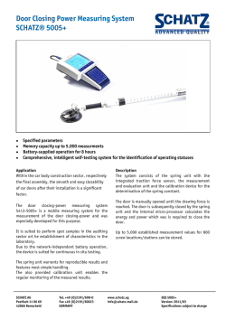 Door Closing Power Measuring System SCHATZ - eg