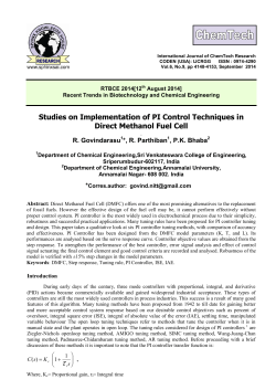 Studies on Implementation of PI Control Techniques in Direct
