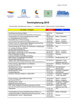 Terminplanung 2015 - Friesenrat Sektion Nord