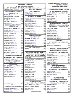 Telephone directory.XLS - Franklin County Schools