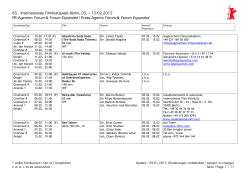 65 . Internationale Filmfestspiele Berlin, 05. – 15.02.2015