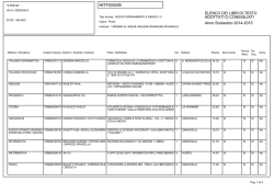 Libri di testo adottati in classe 1^ A anno scolastico 2014/2015