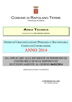ANNO 2014 - Comune di Rapolano Terme