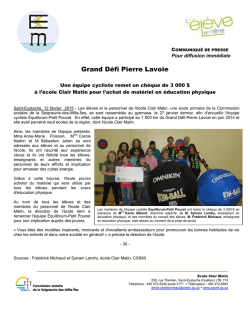 Grand Défi Pierre Lavoie - Commission scolaire de la Seigneurie