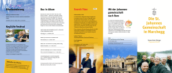 Folder 2014/2015 - St. Johannes Gemeinschaft