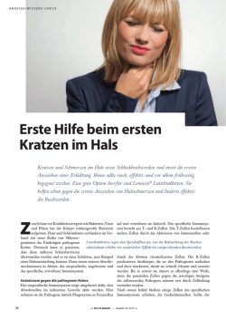 Erste Hilfe beim ersten Kratzen im Hals