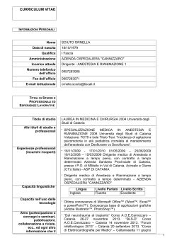 curriculum vitae - Azienda Ospedaliera Cannizzaro