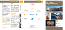 Il chirurgo e il paziente critico - European Society for Trauma and