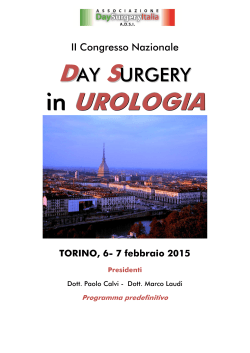 PREDEFINITIVO – Torino, 6 – 7 febbraio 2015