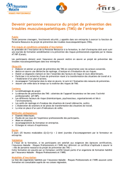 fiche descriptive du stage - Carsat Nord-Est