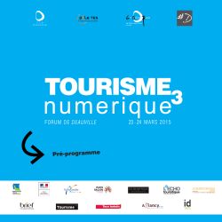 Pré-programme - Forum du tourisme numérique