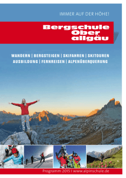 Immer auf der H&ouml;He! - Bergschule Oberallg&auml;u