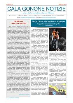 Giornalino Maggio 2014 - Parrocchia Nostra Signora di Bonaria