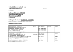 Studienrichtung Mikroelektronik (9. Semester)
