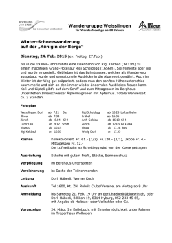 Wandergruppe Weisslingen Winter