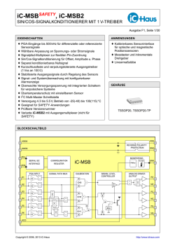 iC-MSB SIN/COS-SIGNALKONDITIONIERER MIT 1V - iC-Haus