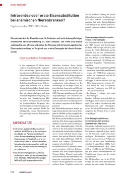 Intraven&ouml;se oder orale Eisensubstitution bei an&auml;mischen