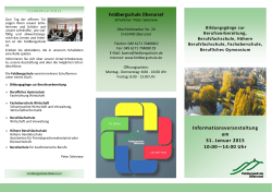 Informationsveranstaltung am 31. Januar 2015 10