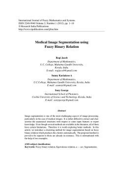 Medical Image Segmentation using Fuzzy Binary Relation