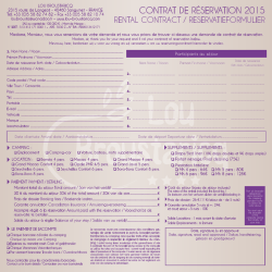 Contrat de réservation 2015