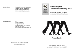 Einladung/Traktanden (PDF) - Katholischer Frauenbund Schaffhausen
