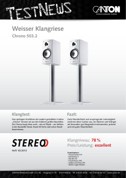 Chrono 503.2 Stereo 10/2013