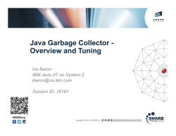 Java Garbage Collector - Overview and Tuning